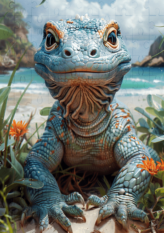 Koko The Komodo Dragon - 120-piece wooden jigsaw puzzle