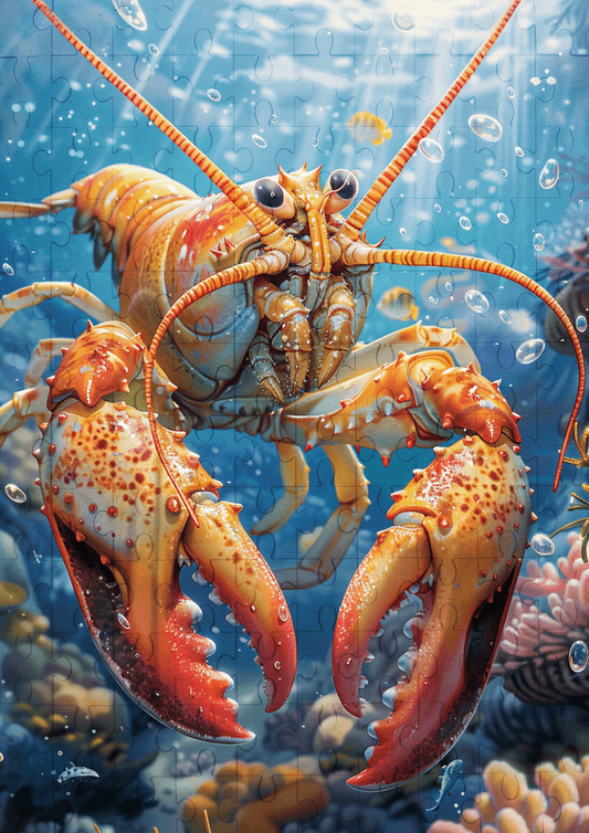 Larry The Lobster - 120-piece wooden jigsaw puzzle
