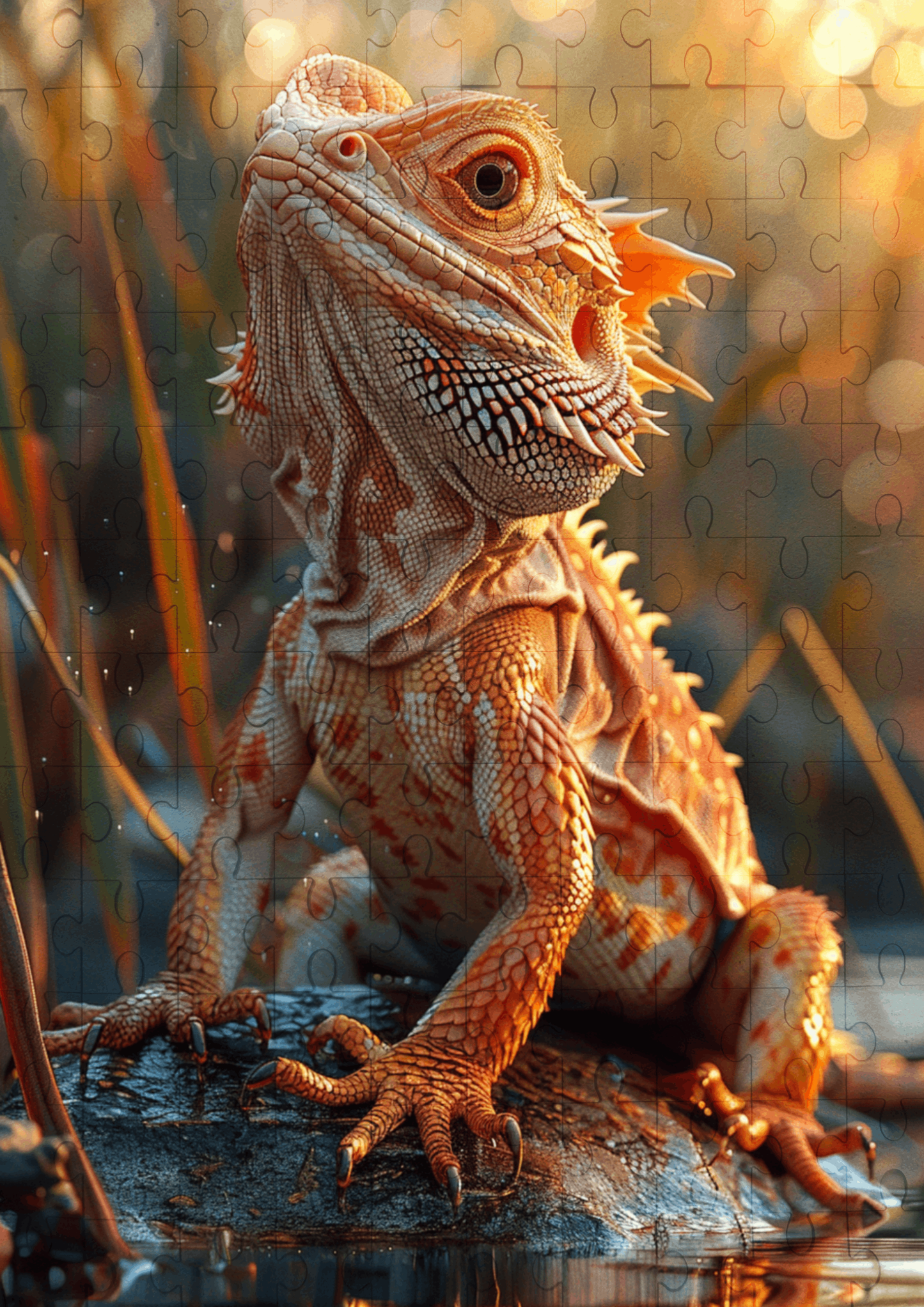 Liz The Lizard - 120-piece wooden jigsaw puzzle