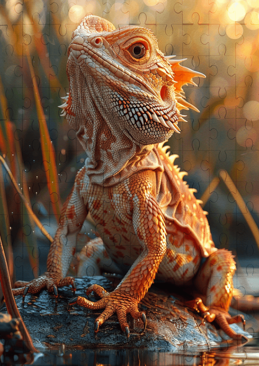 Liz The Lizard - 120-piece wooden jigsaw puzzle