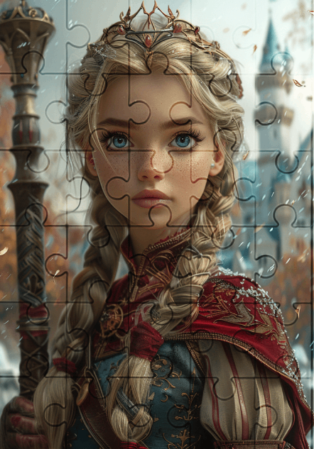 Lulu The Snow Princess - 30-piece wooden jigsaw puzzle with Optional Frame