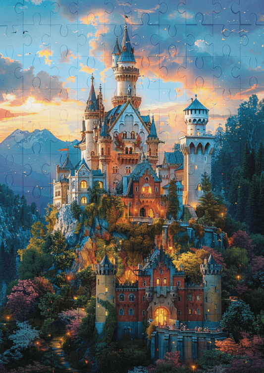 Magical Castle - 120-piece wooden jigsaw puzzle
