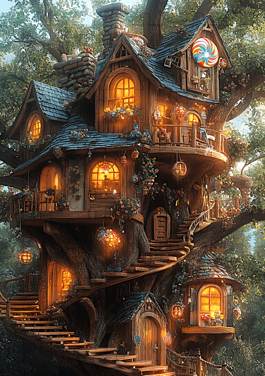 Magical Treehouse - 120-piece wooden jigsaw puzzle