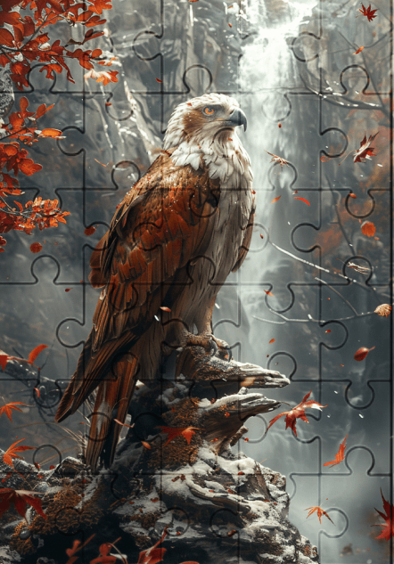 Majestic Griffin - 30-piece wooden jigsaw puzzle with Optional Frame