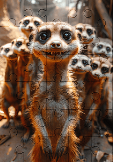 Max The Meerkat - 30-piece wooden jigsaw puzzle with Optional Frame