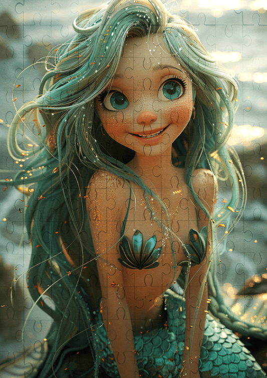 Melody The Mermaid - 120-piece wooden jigsaw puzzle