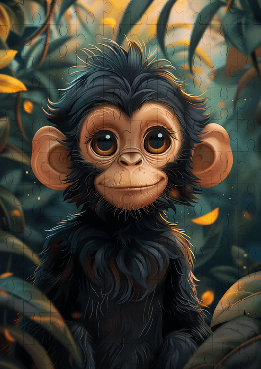 Murphy The Monkey - 120-piece wooden jigsaw puzzle