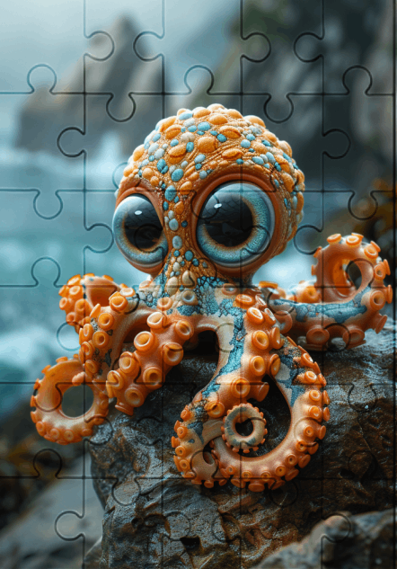 Ollie The Octopus - 30-piece wooden jigsaw puzzle with Optional Frame