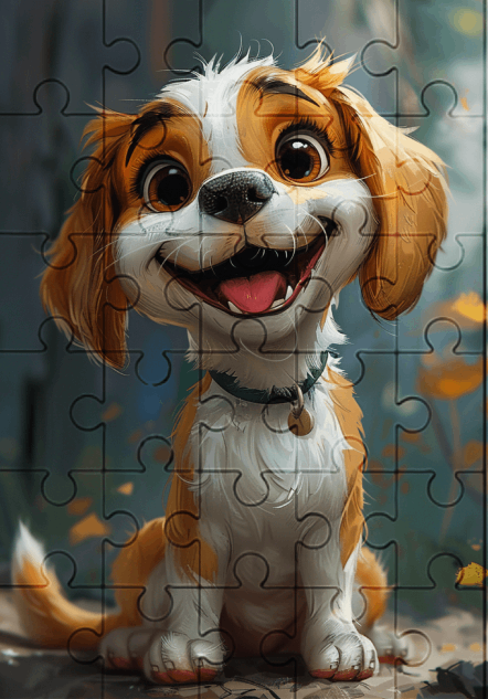 Oscar The Beagle - 30-piece wooden jigsaw puzzle with Optional Frame