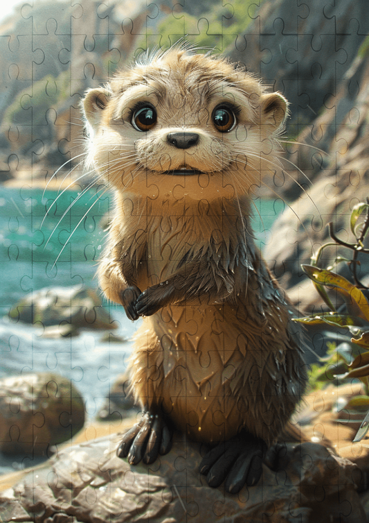 Otto The Otter - 120-piece wooden jigsaw puzzle