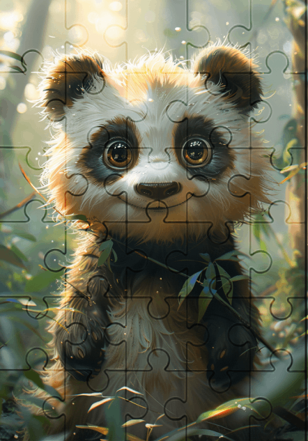 Peppy The Panda - 30-piece wooden jigsaw puzzle with Optional Frame