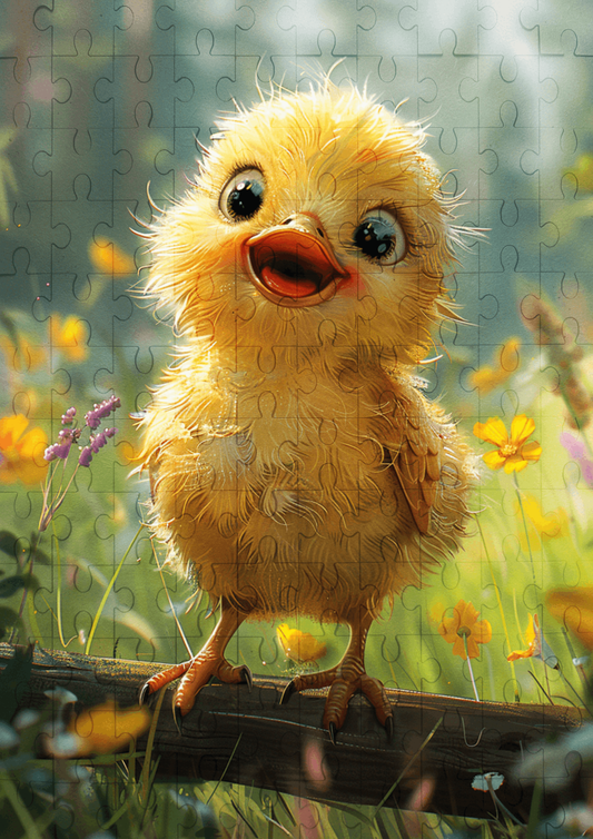 Quack The Duck- 120-piece wooden jigsaw puzzle