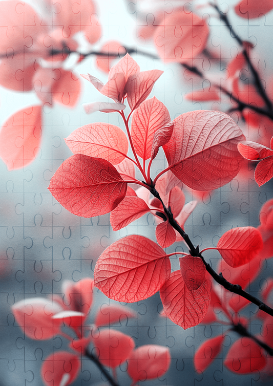 Red Leaves - 120-piece wooden jigsaw puzzle