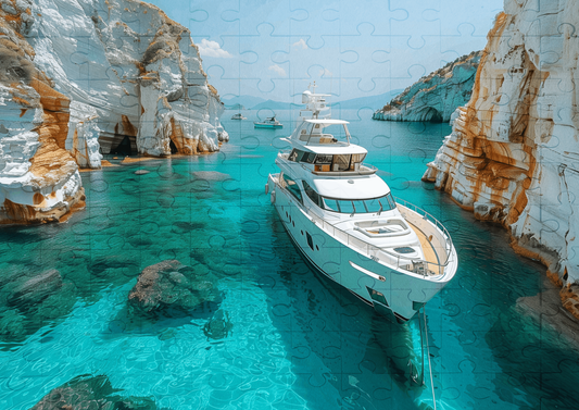 Super Yacht - 120-piece wooden jigsaw puzzle