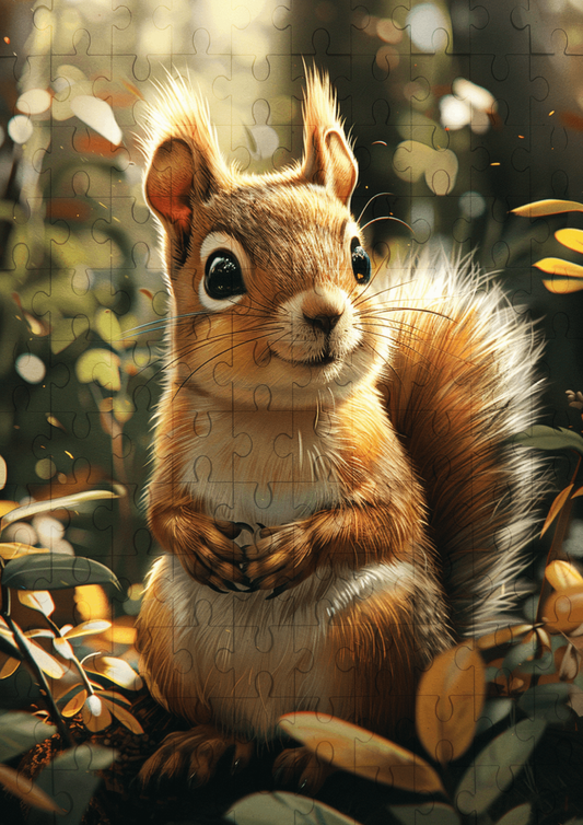 Sandy The Squirrel - 120-piece wooden jigsaw puzzle