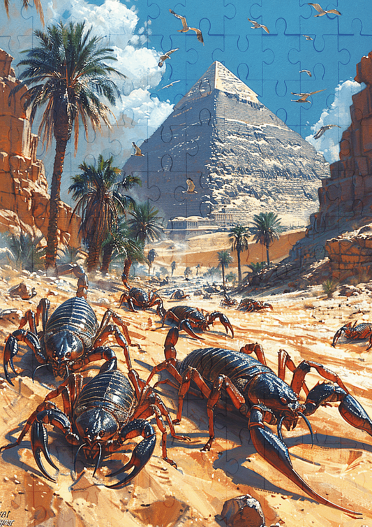 Scorpion Swarm - 120-piece wooden jigsaw puzzle