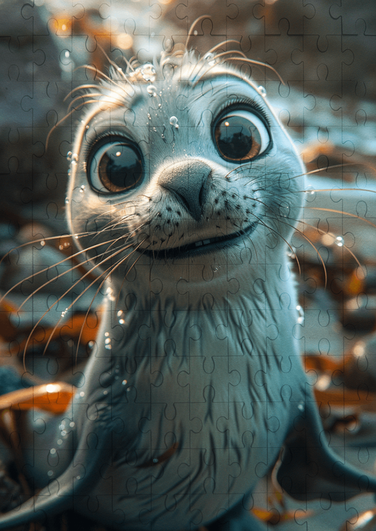 Selina The Seal - 120-piece wooden jigsaw puzzle