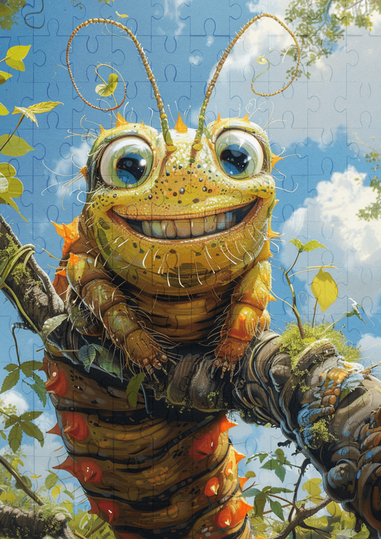 Slinky The Caterpillar - 120-piece wooden jigsaw puzzle