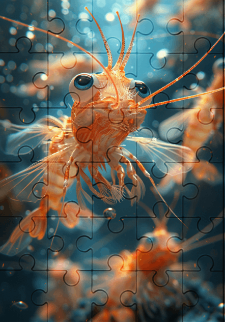 Spike The Prawn - 30-piece wooden jigsaw puzzle with Optional Frame