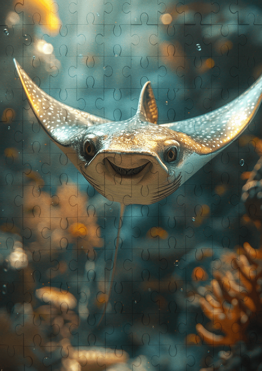 Steve The Stingray - 120-piece wooden jigsaw puzzle