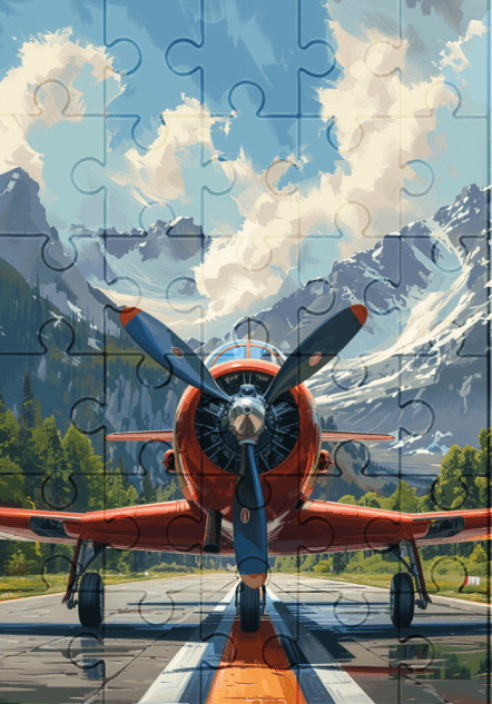 Take Off - 30-piece wooden jigsaw puzzle with Optional Frame