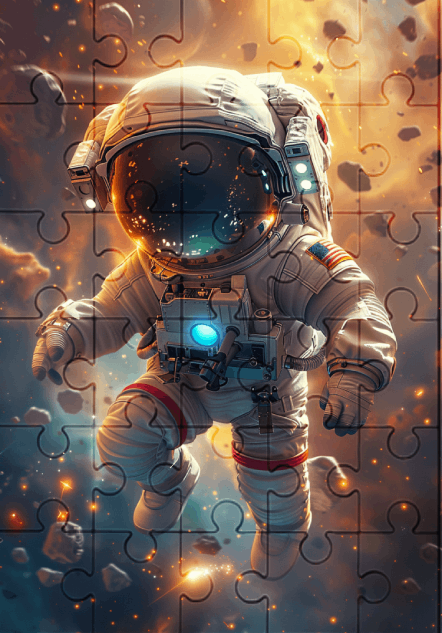 The Astronaut - 30-piece wooden jigsaw puzzle with Optional Frame