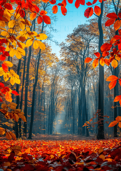 The Leafy Pathway- 120-piece wooden jigsaw puzzle