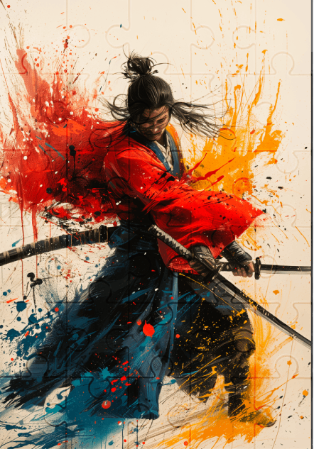 The Ronin - 30-piece wooden jigsaw puzzle with Optional Frame
