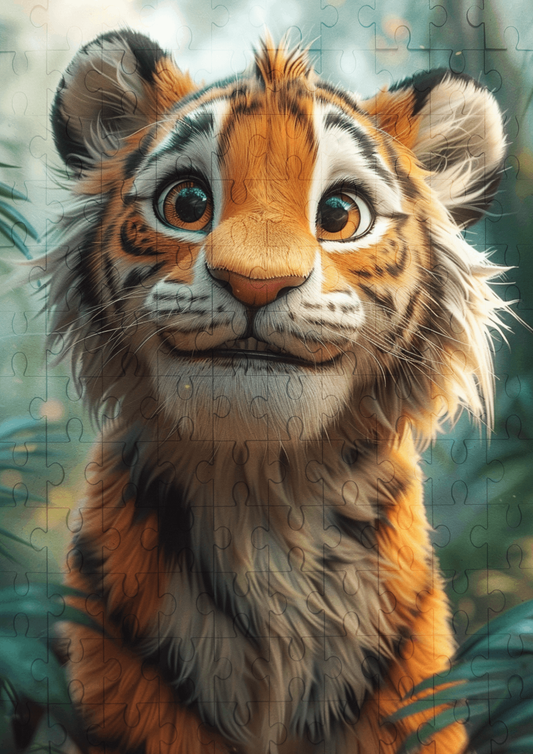 Timmy The Tiger - 120-piece wooden jigsaw puzzle