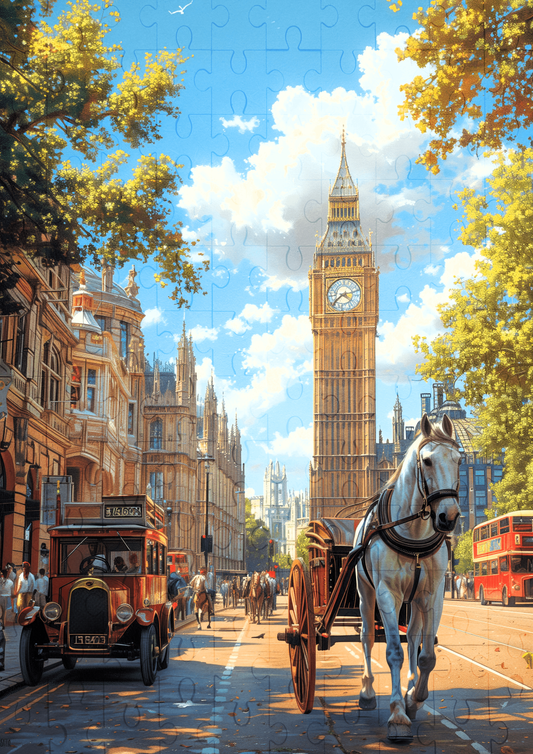 Old London Town - 120-piece wooden jigsaw puzzle