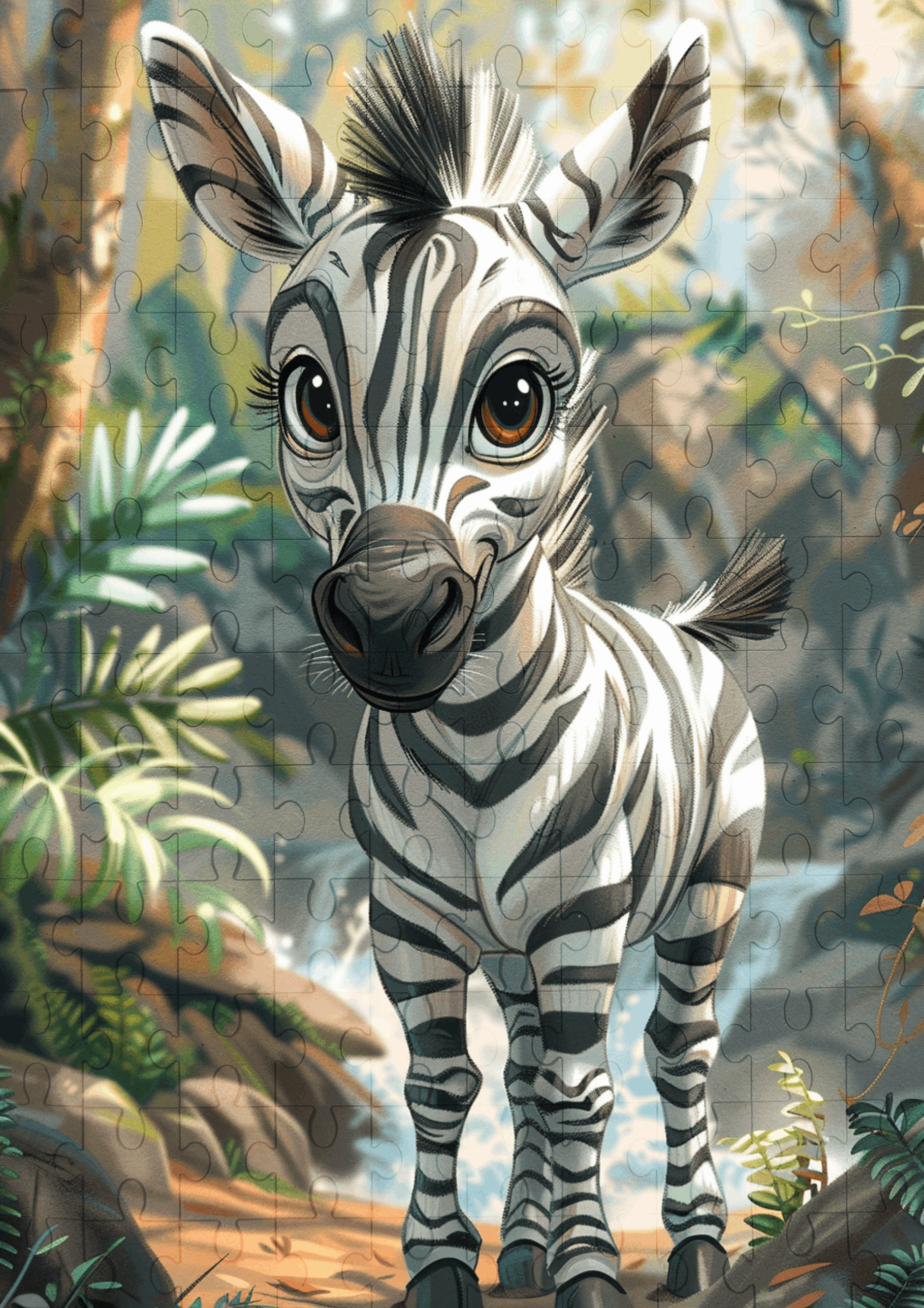 Zippy The Zebra - 120-piece wooden jigsaw puzzle
