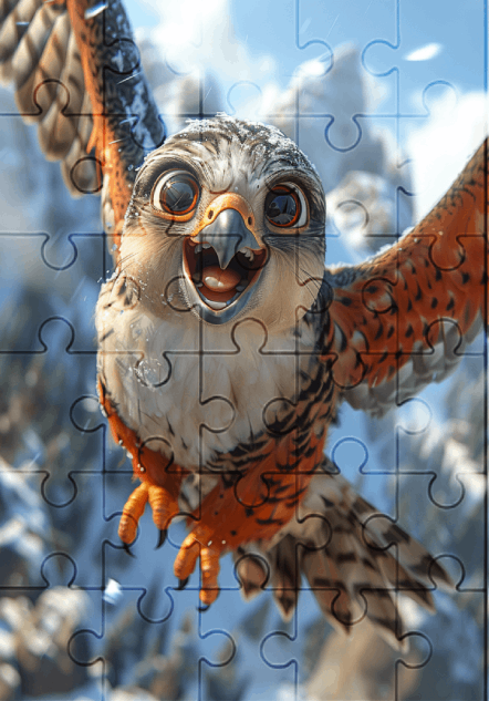 Zorro The Falcon - 30-piece wooden jigsaw puzzle